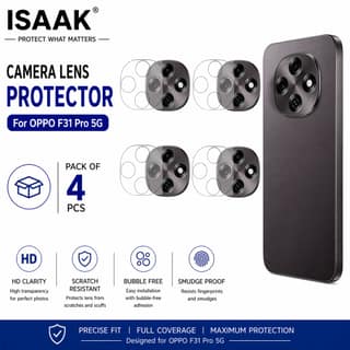 ISAAK Back Camera Lens Protector compatible for OPPO F31 Pro 5G (Pack of 4)