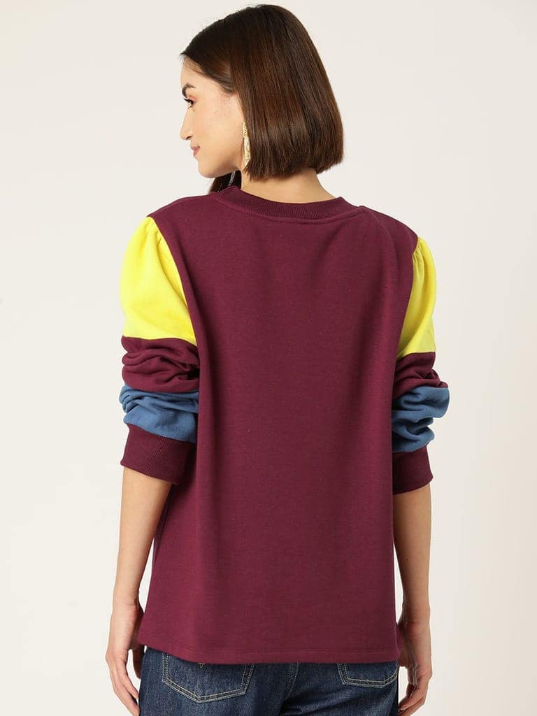 Colour Blocked Fleece Sweatshirt view 2