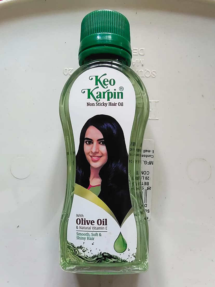 Keo karpin non sticky hair oil with olive oil natural vitamin E