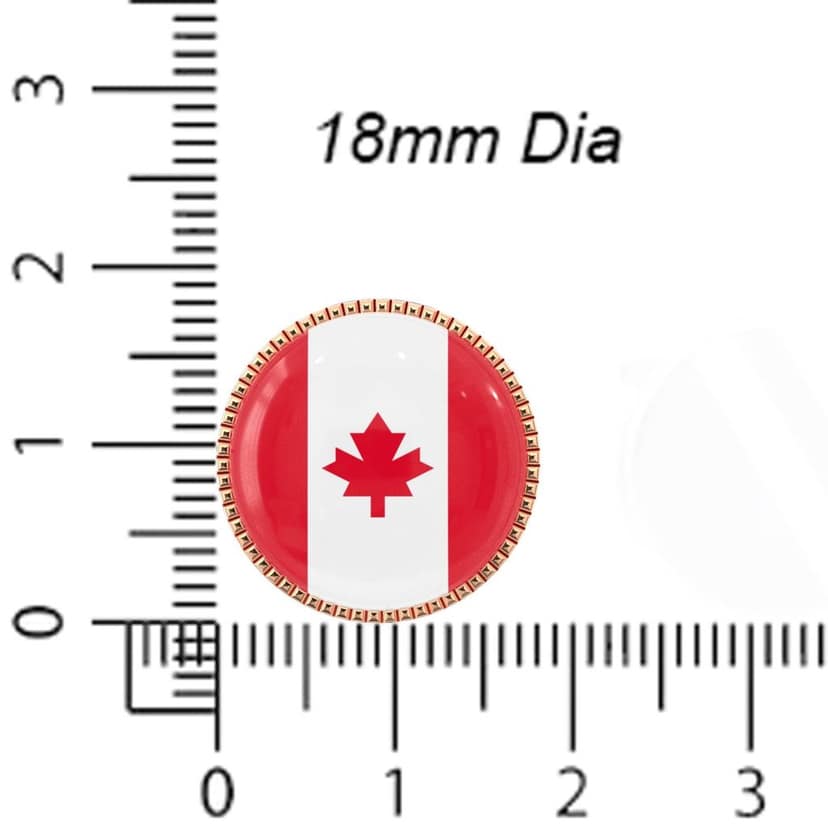 The Smart Buttons - Shirt Button Cover Cufflinks for Men - Canada Flag Style view 6