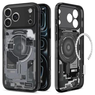 Spigen Ultra Hybrid MagFit Back Cover Case Compatible with iPhone 17 Pro Max (TPU + Poly Carbonate | Zero One Black) Spigen Ultra Hybrid MagFit Back Cover Case Compatible with iPhone 17 Pro Max (TPU + Poly Carbonate | Zero One Black) - Zero One Black / i