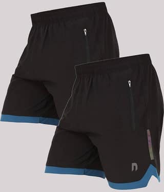 NEVER LOSE Multicolor Polyester Men's Cycling Shorts ( Pack of 2 )