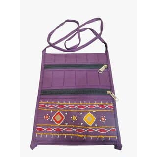 Purple Women Sling Bag handmade cotton shoulder sling bag for womens