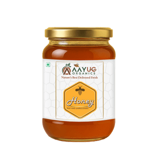 Aayug Raw Honey, Pure and Unprocessed, Wild Forest Organic Honey (500 gm)