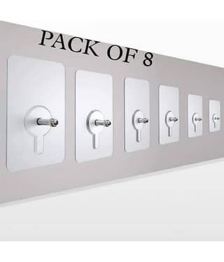 Set of 8 Self-Adhesive Screw Nails Wall Poster Non-Trace Stick Wall Hook