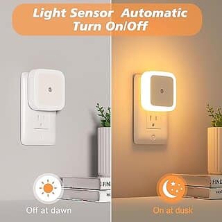 Night Lamp Sensor Light for Bedroom Bed Side Home Smart Automatic ON/Off Dim LED Lights Energy Saving 0.5W Lamp Lo