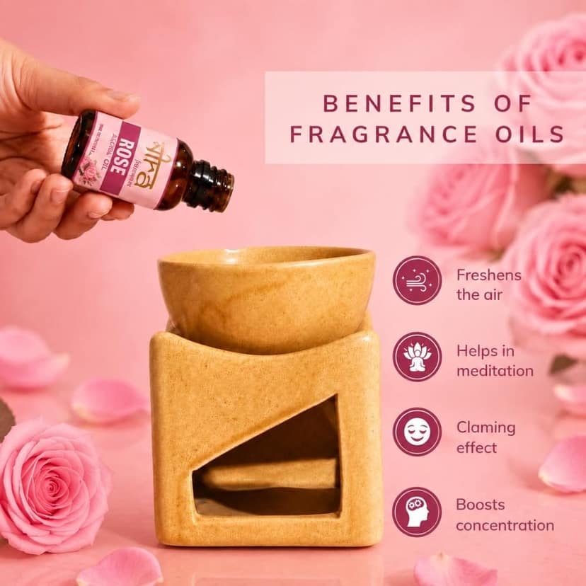 Nira Fragrances Oil | 15 ml | Rose Aroma Oil for Home Fragrance | Best for Aromatherapy | Helps in Meditation | Used in Diffuser, Candles, Air Fresheners view 5