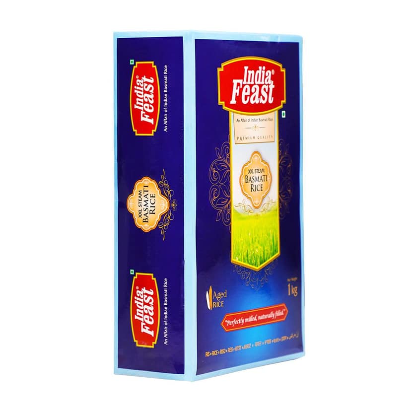 Indiafeast XXL Steam Basmati Rice | 1kg | Long Grain view 3