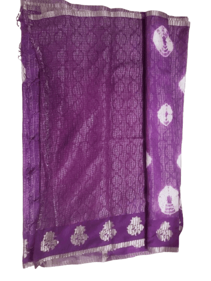 Purple Georgette Saree With Golden Zari Boarder view 2