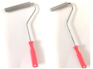 MD Fiberglass Roller Tool, Aluminum Alloy FRP Bubble Paddle Laminating Roller for FRP Resin Work (Pack of Two Size 21 x 140 mm & 21 x 100 mm)