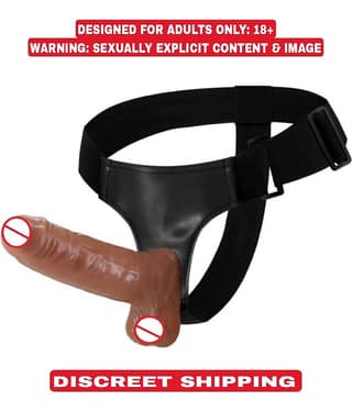 Naughty World 7 Inch Chocolate Strap On Artificial Solid Penis Dildo With Belt Sex Toy For Women