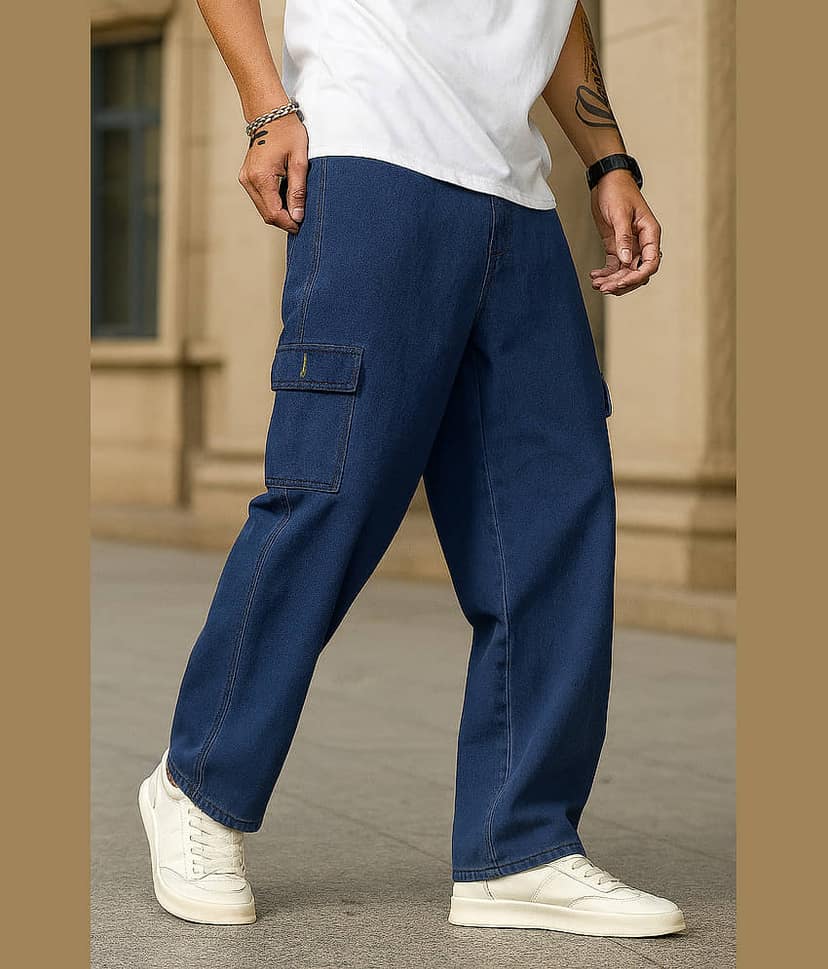 RAGZO Relaxed Solid Men's Jeans - Dark Blue ( Pack of 1 ) view 2