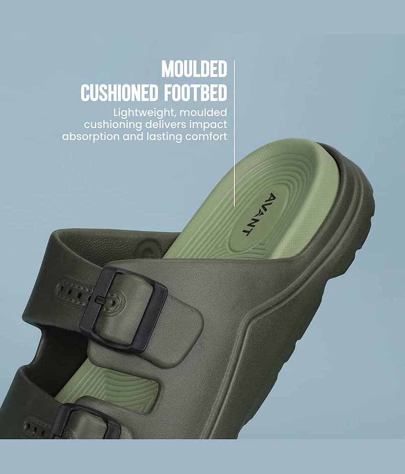Avant BuckleStride Grey Men's Slide Flip Flop view 5
