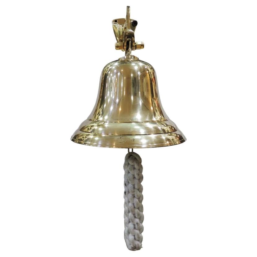 Brass Anchor Bell | Nautical Hanging Bell Home Decor, Height : 6 Inch (ZMAS652 E) view 2
