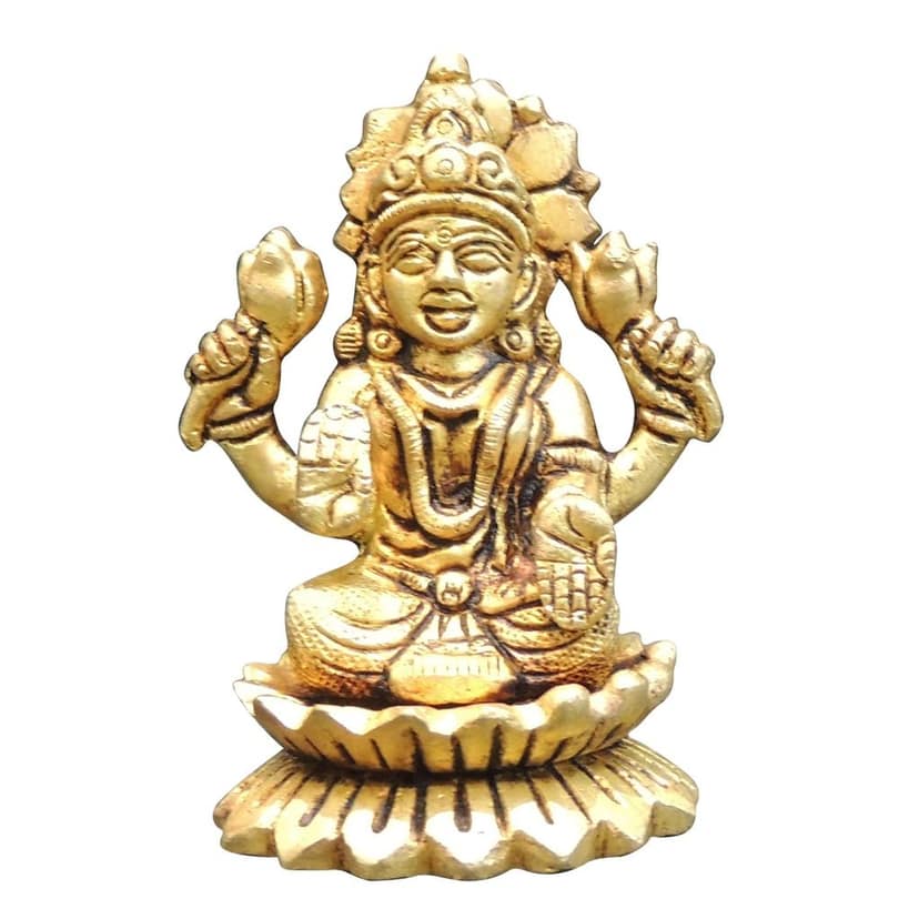Brass Showpiece Laxmi Ji God Idol Statue (BSMAS1480 L) view 2
