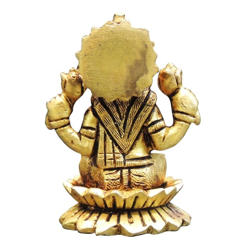 Brass Showpiece Laxmi Ji God Idol Statue (BSMAS1480 L) view 3