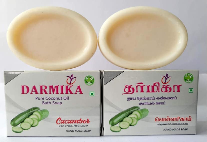 Darmika Handmade Organic Soap Set of 5 (Nalugu Mavu) view 3