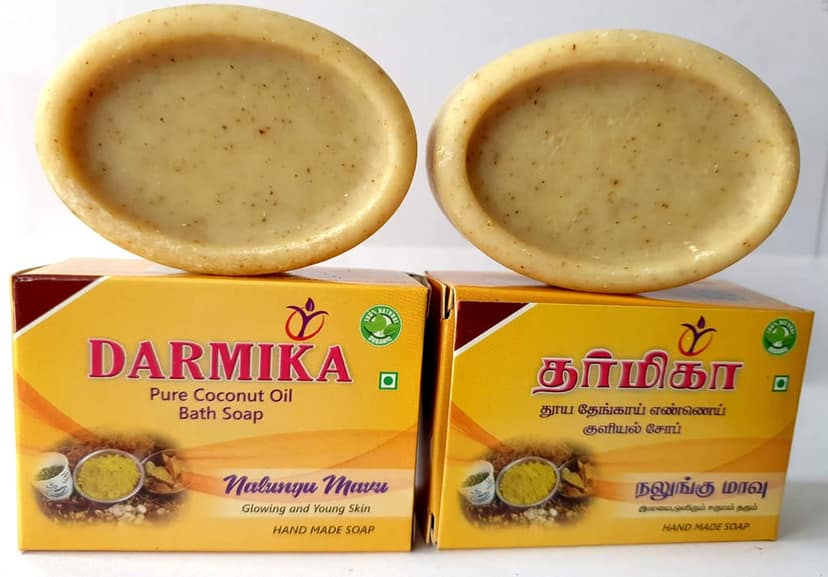 Darmika Handmade Organic Soap Set of 5 (Nalugu Mavu) view 5