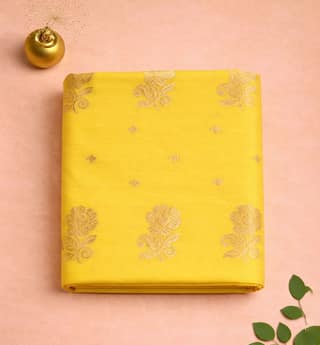 Handloom Chanderi Silk Mercerized Cotton Saree with Meena Booti
