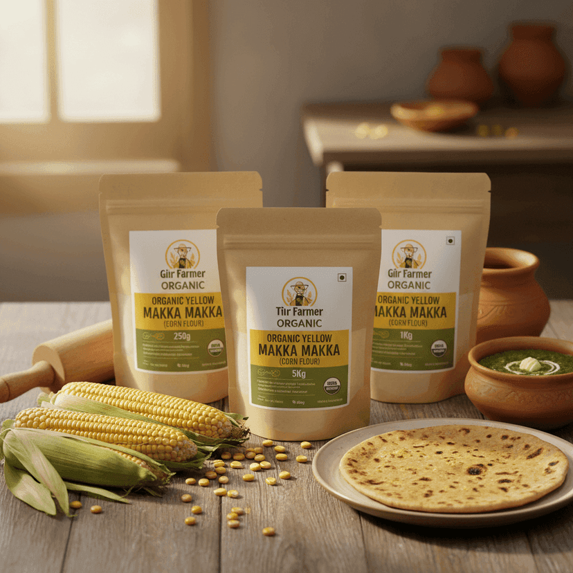 Organic Yellow Corn Flour | Gluten Free Makki Atta view 4