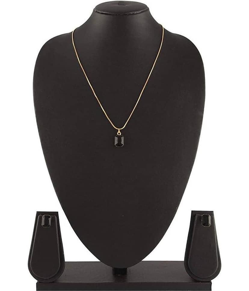JFL Crystal Pendant with Chain and Earrings Set for Women & Girls view 2