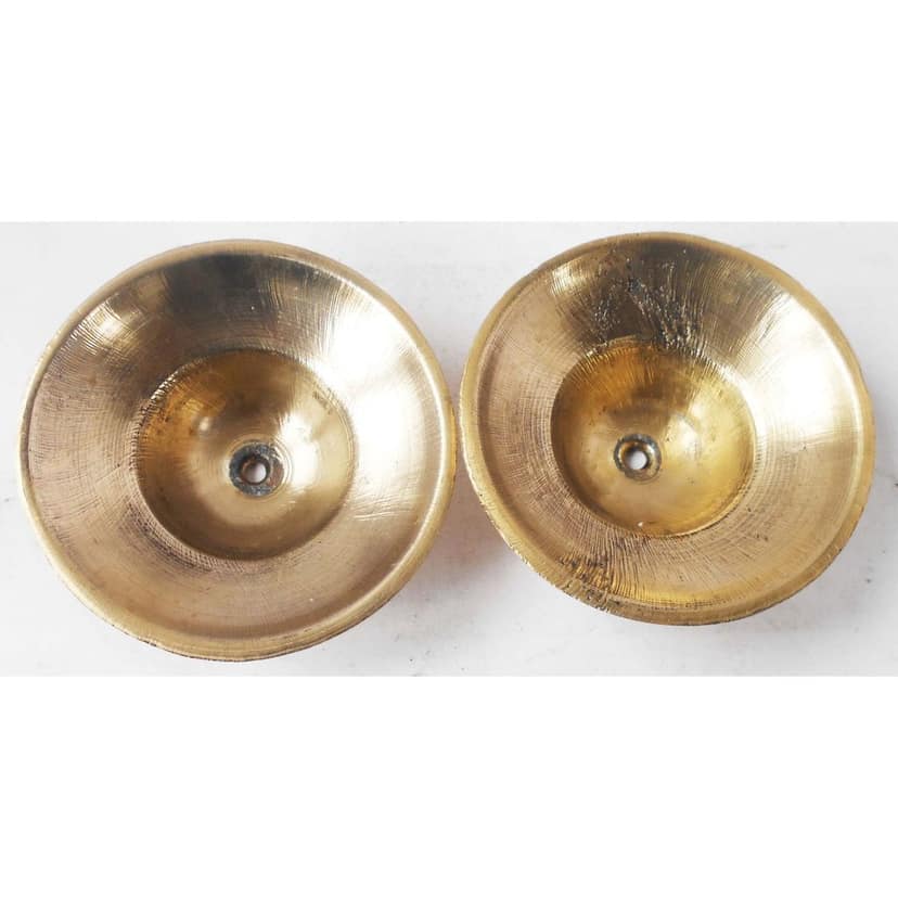 Brass Manjira With Brass Finish (ZMAS416 D) view 3