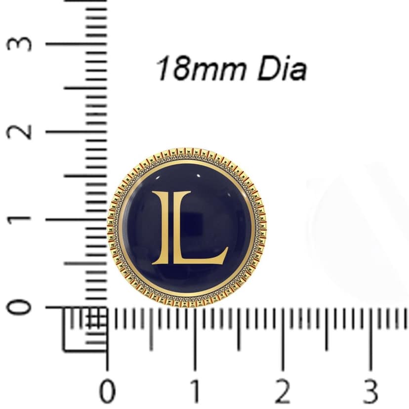 The Smart Buttons - Gold Colour Plated Shirt Button Cover Cufflinks for Men - Personalized Initials - L view 6