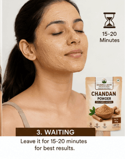 SHUSHRAJ JAIVIK Chandan Powder Combo Pack | 2 Pouches | 160g Total | 100% Pure & Natural Sandalwood Powder view 3