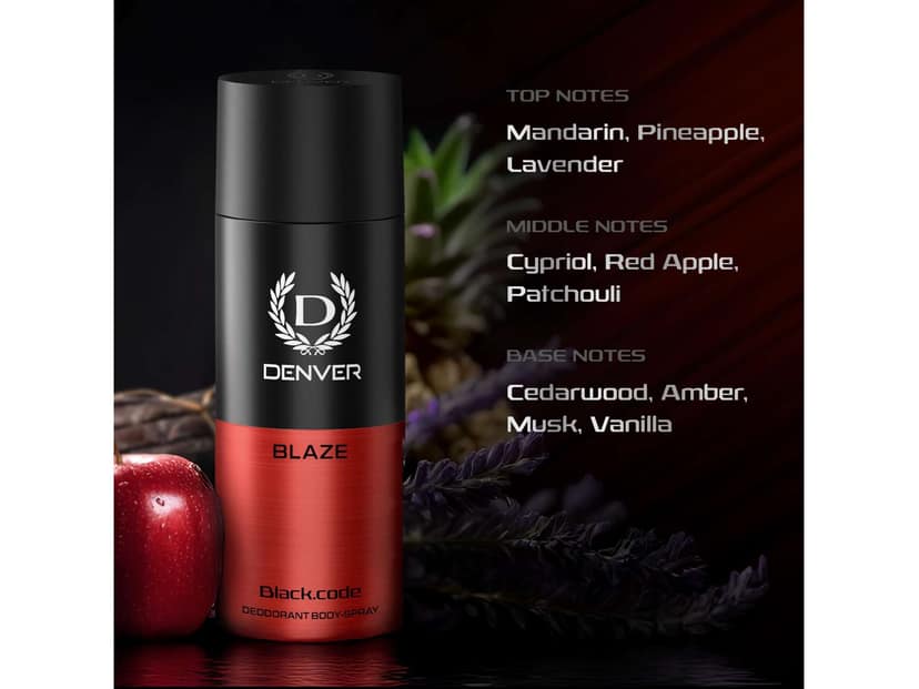 Denver Black code Blaze Deodorant For Men - 150ml Each Pack of 2 view 2