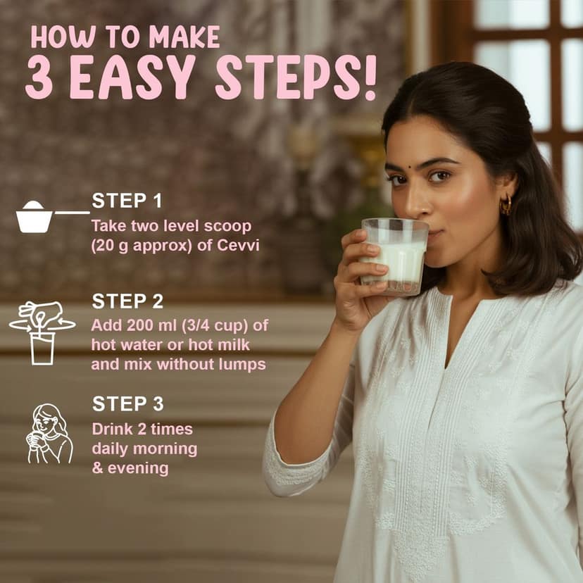 Cevvi Lactation Powder for Breastfeeding Mothers | Natural Galactagogue Drink | Natural Milk Increase Powder | BEST RESULT WITH IN 2 DAYS | 300G view 3