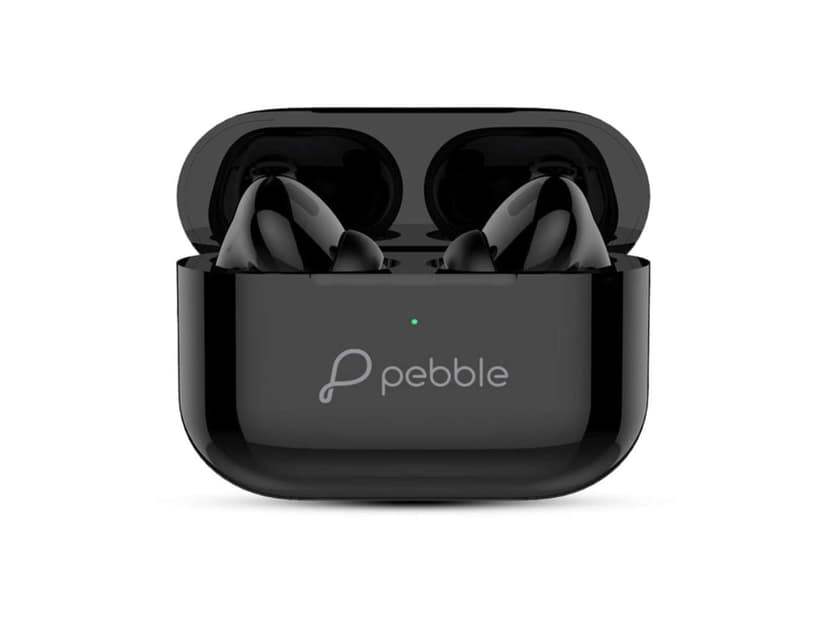 Pebble Echo Buds Power full Sound, Passive Noise Cancellation Auto Pairing, Type-C Charging, Handsfree Call - Black