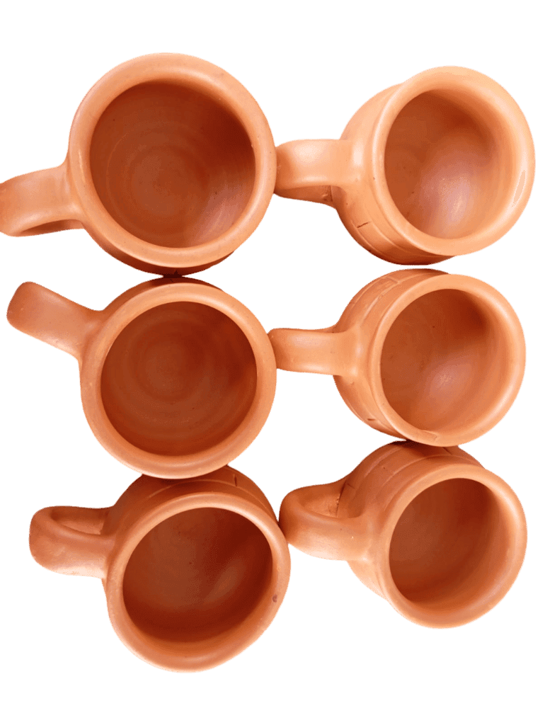 Terracotta Tea Cups Set of 6 view 2