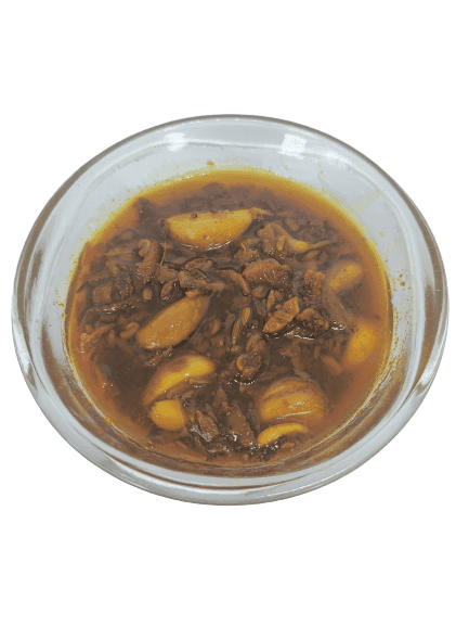 Organic Anand Homemade Garlic Turmeric Pickle 350gm Kachi Haldi and Lahsoon/Lassan/Lahsun Ka Achaar with Neemwood Spoon Flavourful, Delicious, Traditional Taste (Pack of 1) view 2