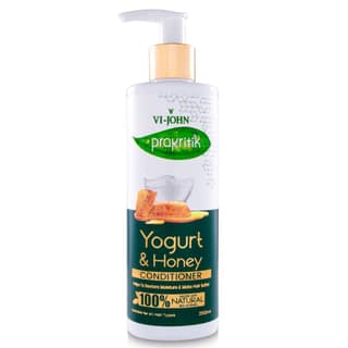VI-JOHN PRAKRITIK Yogurt & Honey Conditioner, Restores Hair Moisture, Made With Natural Bio-Active (250 ml)