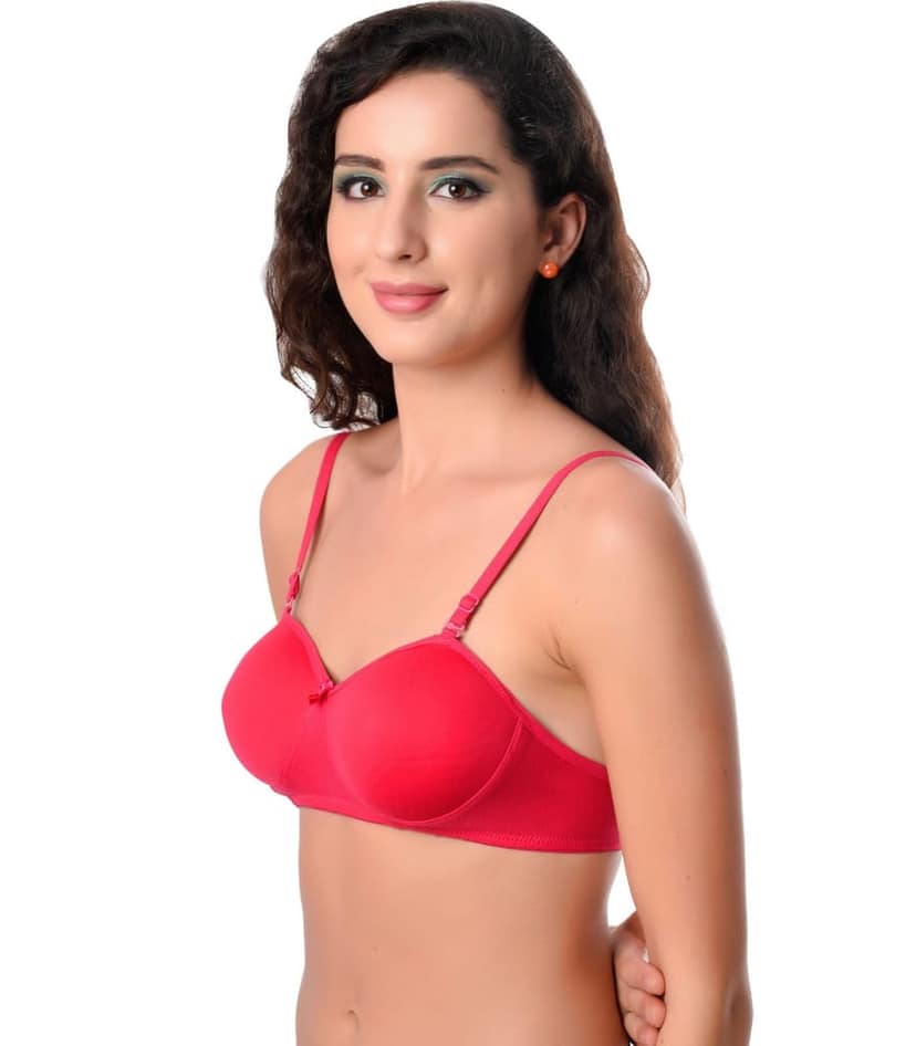 ADORNSTAR Women's Cotton Light Padded Full Coverage Bra view 3