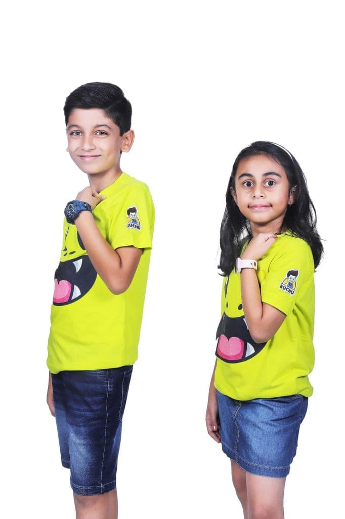 KUCHU Unisex T-Shirt | Monster Print | 6–7 Years | Cotton Modal Fabric | Soft Feel | Breathable | Digitally Printed | Vibrant Colour view 5