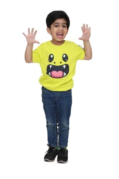 KUCHU Unisex T-Shirt | Monster Print | 6–7 Years | Cotton Modal Fabric | Soft Feel | Breathable | Digitally Printed | Vibrant Colour view 6