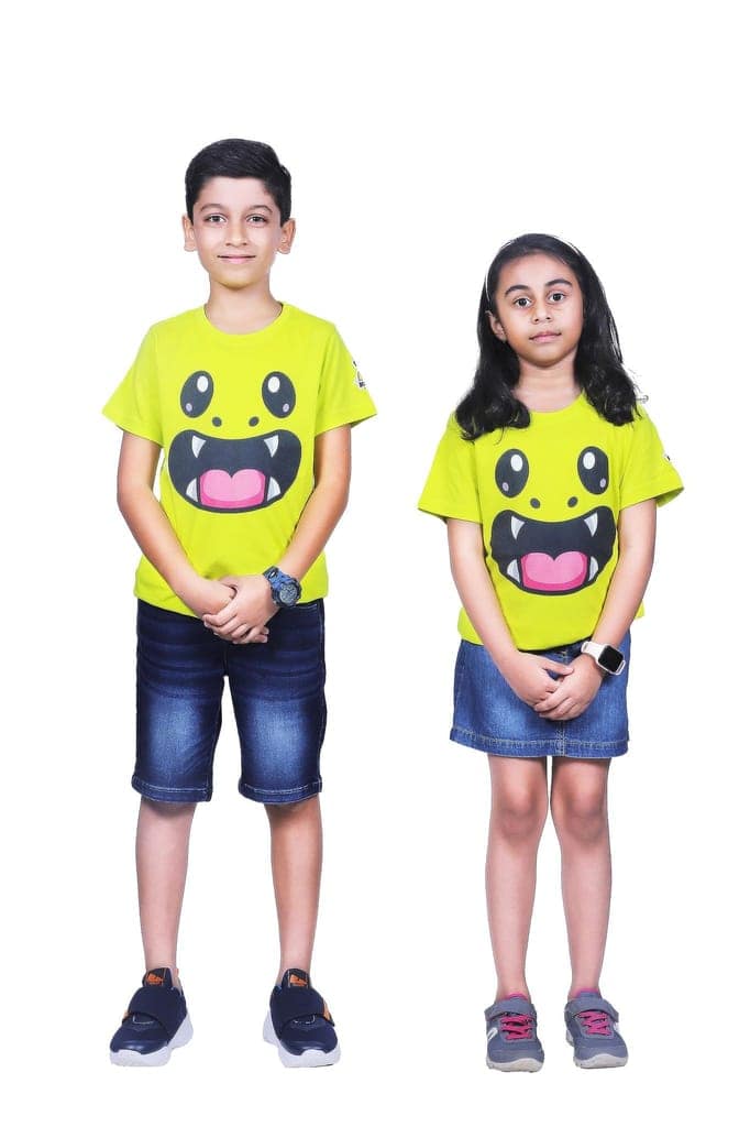 KUCHU Unisex T-Shirt | Monster Print | 6–7 Years | Cotton Modal Fabric | Soft Feel | Breathable | Digitally Printed | Vibrant Colour view 7