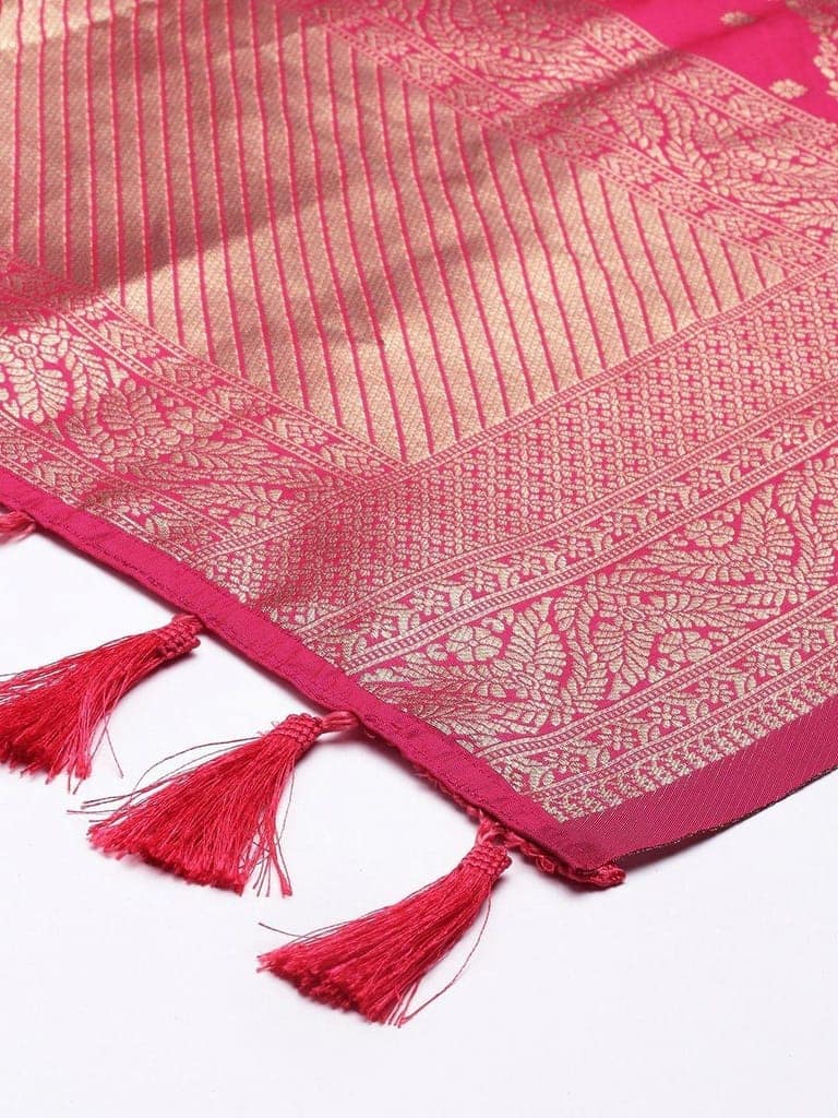 Women's Fancy Woven Banarasi Silk Dupatta view 3