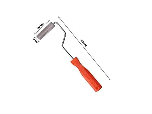MD Fiberglass Roller Tool, Aluminum Alloy FRP Bubble Paddle Laminating Roller for FRP Resin Work (Pack of Two Size 21 x 50 mm & 21 x 140 mm) view 2