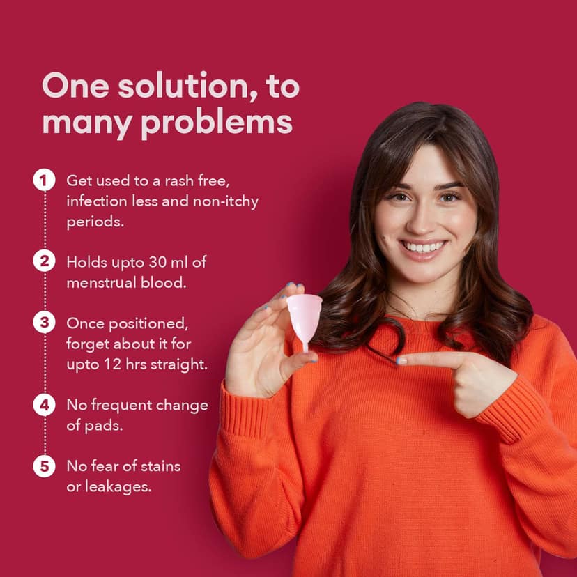 Namyaa Ultra Soft Reusable Menstrual Cup for women, Small (< 16ml) view 2