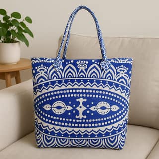 Bohemian Blue Mandala Tote Bag - Stylish & Spacious