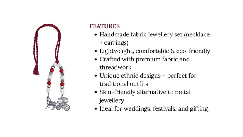Fabric Jewellery 1 Piece Each view 3