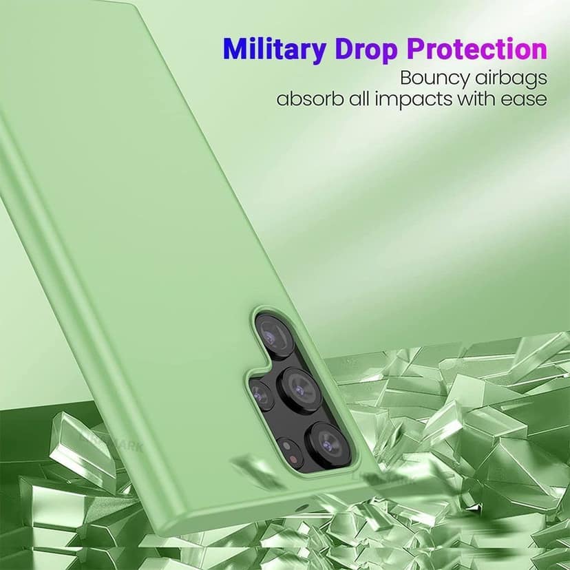 LIRAMARK Liquid Silicone Soft Back Cover Case for Samsung Galaxy S22 Ultra view 6