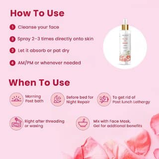 100% Pure Rose Water Spray for Face & Skin Hydrates, Tones & Refreshes | Alcohol-Free, pH Balanced, Natural Skin Toner | For All Skin Types 200ml (2) view 2