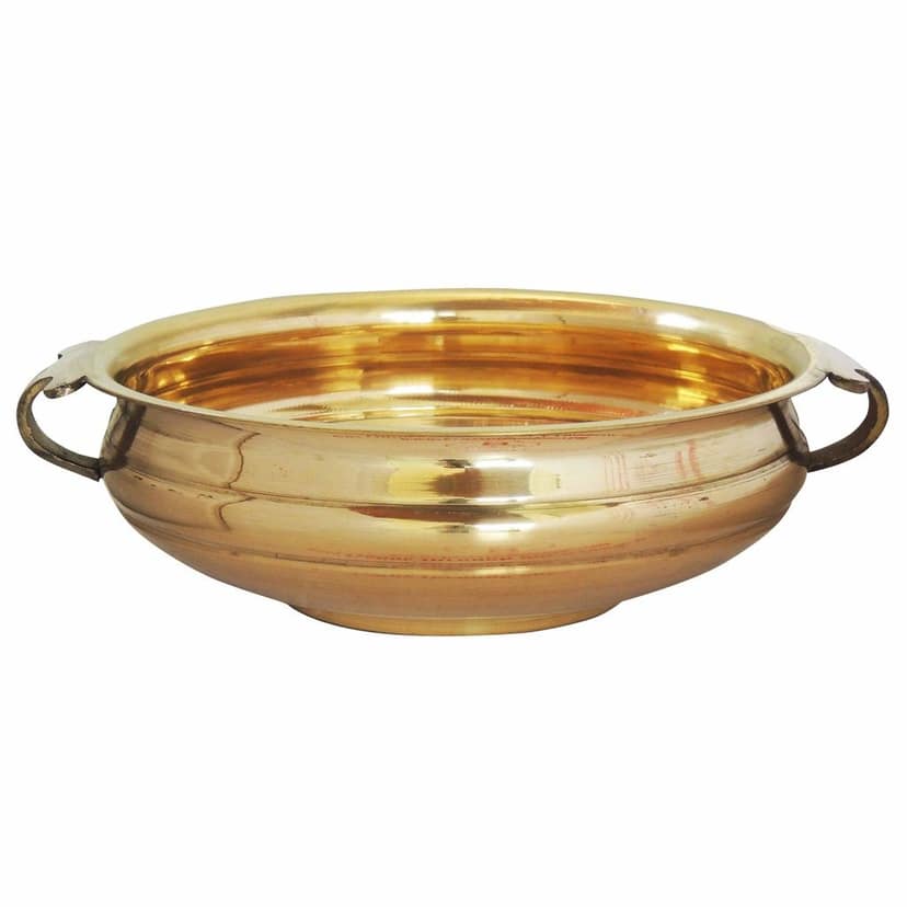 Brass Decorative Flower Urli ? Handcrafted Brass Bowl, Diameter : 12 Inch (FMAS594 E) view 3