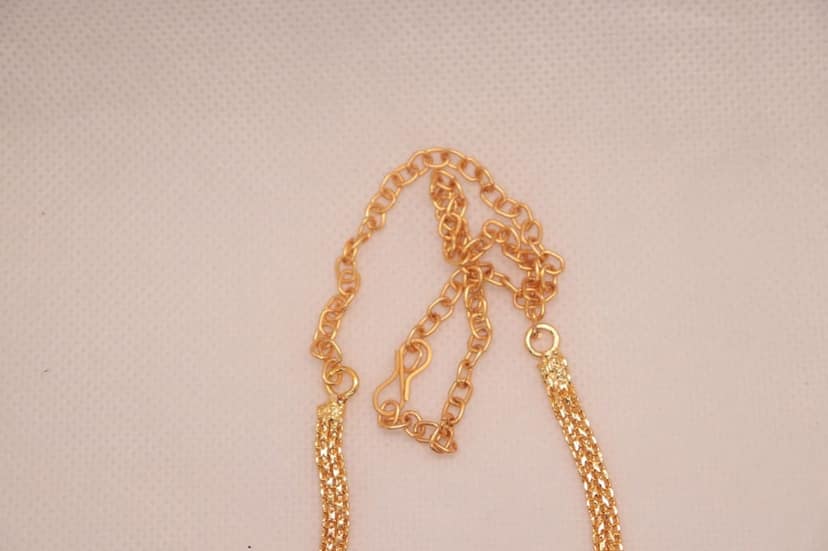Gold Plated AD Stone Pendant Set with Ruby Stone and Pearls view 3