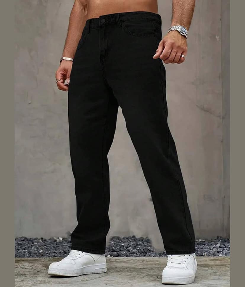 Stylefabs Regular Fit Clean Look Men's Jeans - Black ( Pack of 1 )