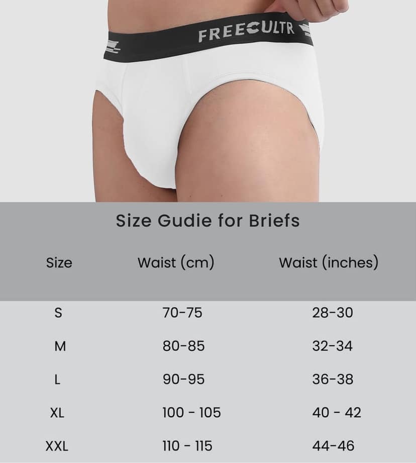 FREECULTR Men's Underwear Anti Bacterial Micromodal Airsoft Brief - Non Itch No Chaffing Sweat Proof Pack of 1-Cloud White view 6