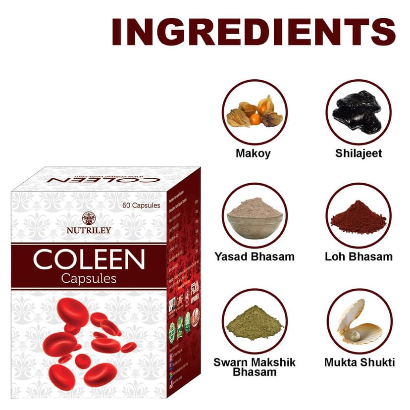 Nutriley Coleen Iron Supplement Capsules Fights with weakness and fatigue. Improves energy, endurance and tolerance (60 caps) view 2